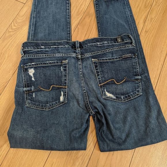 𝅺7 for all mankind josefina blue denim jeans - Picture 4 of 9
